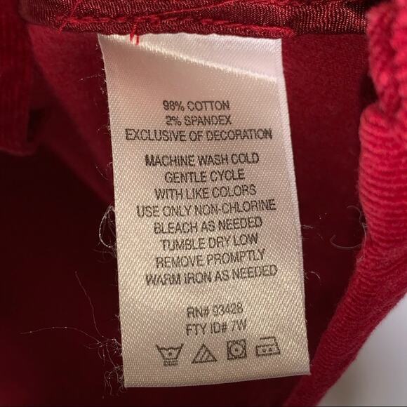 T Style red corduroy lapel blazer suit  jacket size medium M B111 - Picture 5 of 6